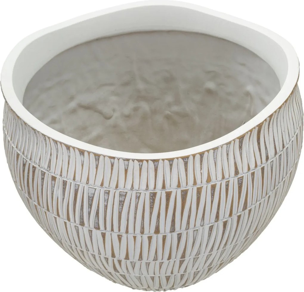 Kvetináč Stiky 30,5 cm zlatý/biely