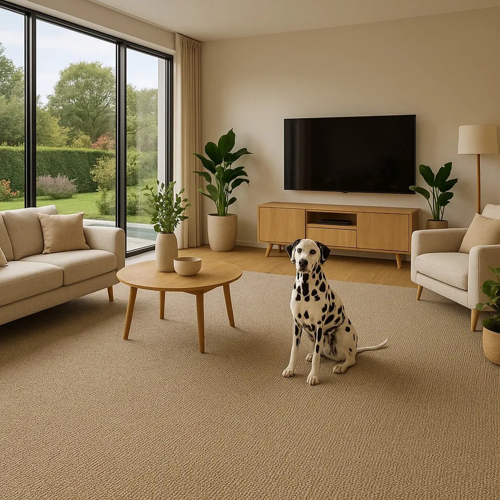 AKCIA: 300x225 cm Koberec metráž Rambo-Bet 71 - obšitý zo všetkých strán, šíře, béžová, filc, kuchyňa, Condor Carpets