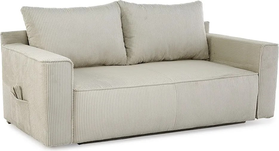 Rozkladacia pohovka Ron, šedo-béžová štruktúrovaná látka