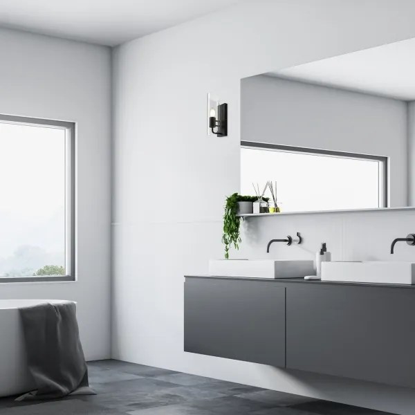 Rabalux 75027 - Kúpeľňové nástenné svietidlo TEODORO 1xE14/12W/230V IP44 čierna