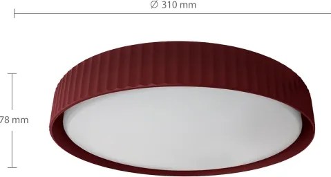 Brilagi - LED stropné svietidlo LUCIA LED/24W/230V pr. 31 cm červené