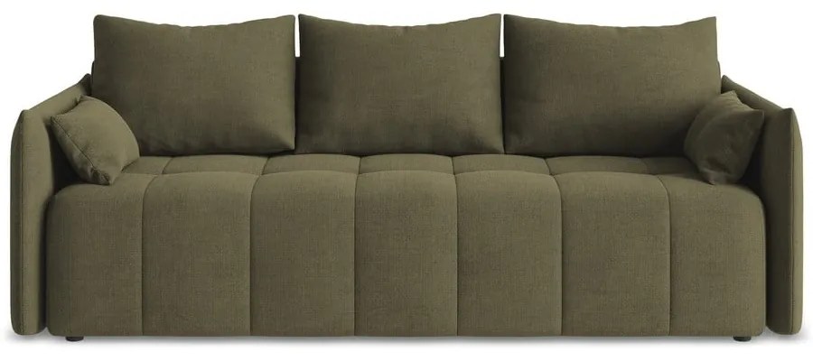 Khaki rozkladacia/s úložným priestorom pohovka 225 cm Moku – Makamii