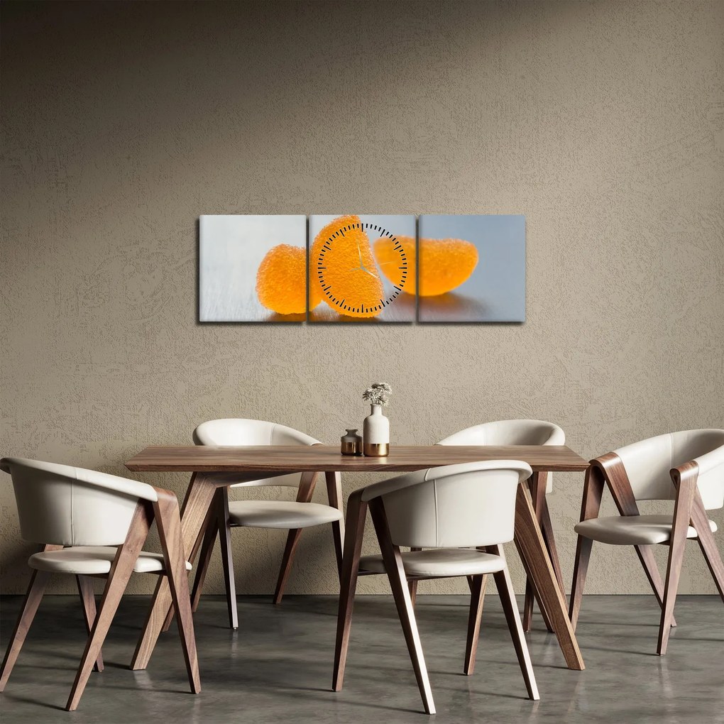Obraz mandarínok (s hodinami) (90x30 cm)