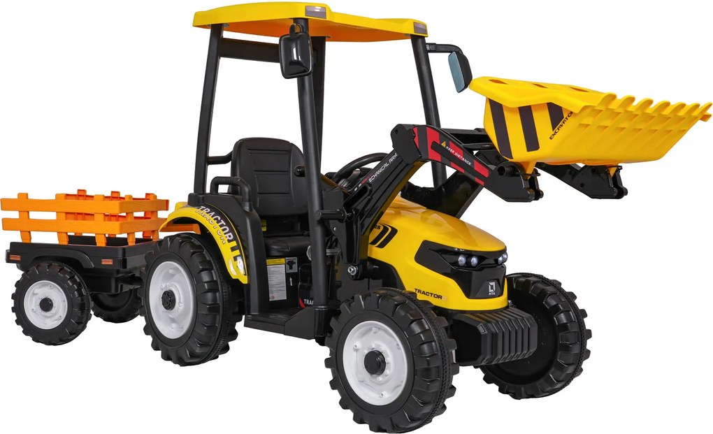 Ramiz MEGA Traktor D68 s prívesom žltý