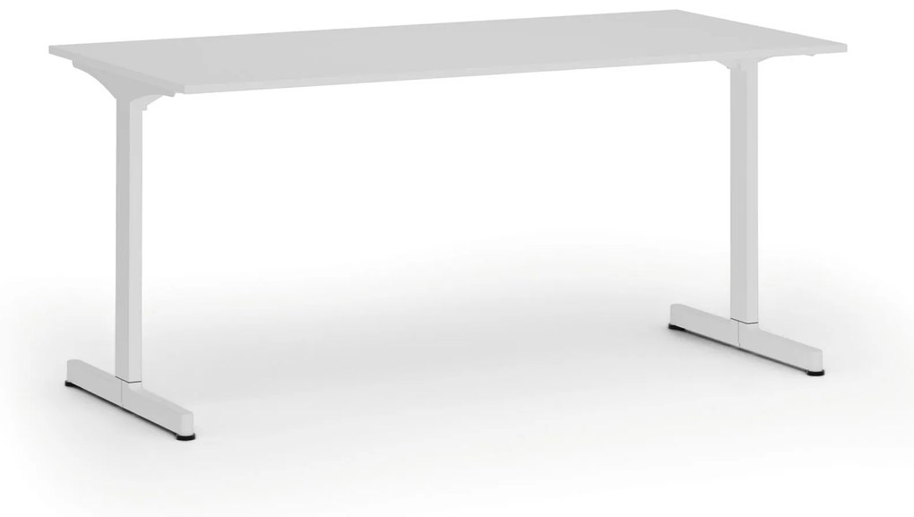Kancelársky stôl PRIMO BETA, 1600 x 800 mm, biela podnož, biela