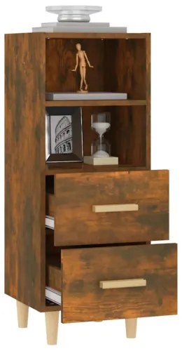 vidaXL Komoda dymový dub 34,5x34x90 cm spracované drevo-
