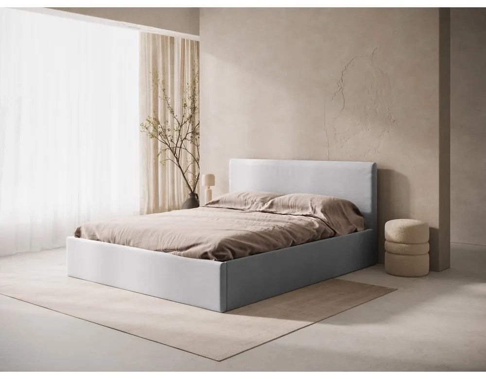 Svetlosivé čalúnené čelo postele 190,5x100 cm Remo – Micadoni