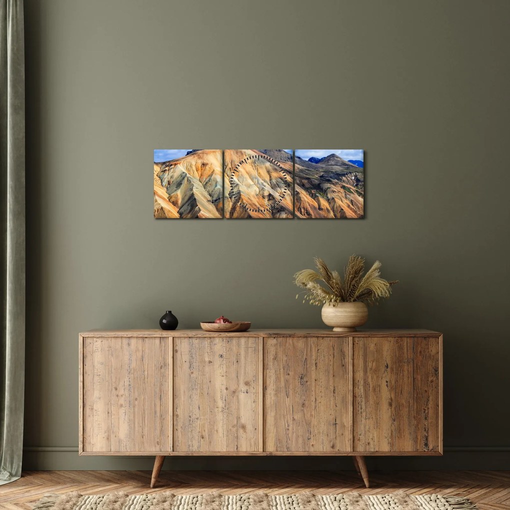 Obraz - Landmannalaugar (s hodinami) (90x30 cm)