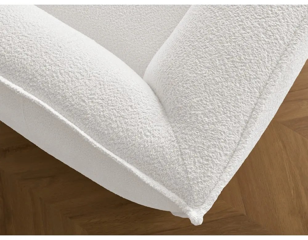 Biela pohovka z textílie buklé 242 cm Giorgia – Bobochic Paris