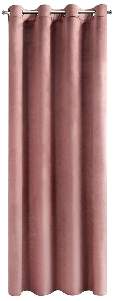 ZATEMŇOVACÍ ZÁVES NA KRÚŽKOCH ROSA 140X250 CM TMAVORUŽOVÁ