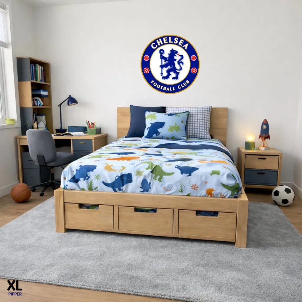 Textilná nálepka na stenu - logo "FC Chelsea" Veľkosť: 60 cm