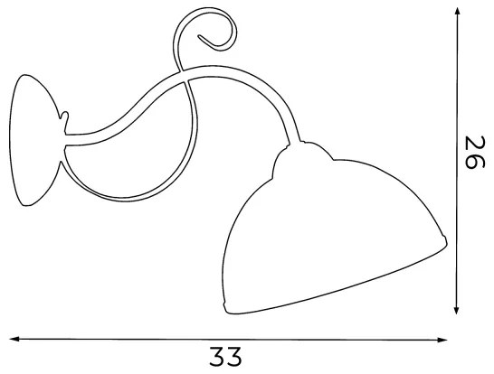 Nástenné svietidlo ANTICA 1xE27/60W/230V