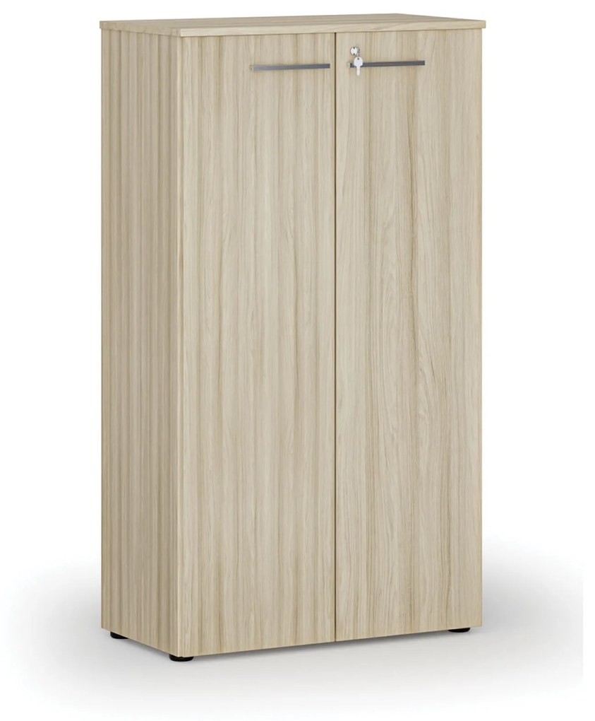 Kancelárska skriňa s dverami PRIMO WOOD, 1434 x 800 x 420 mm, dub prírodný