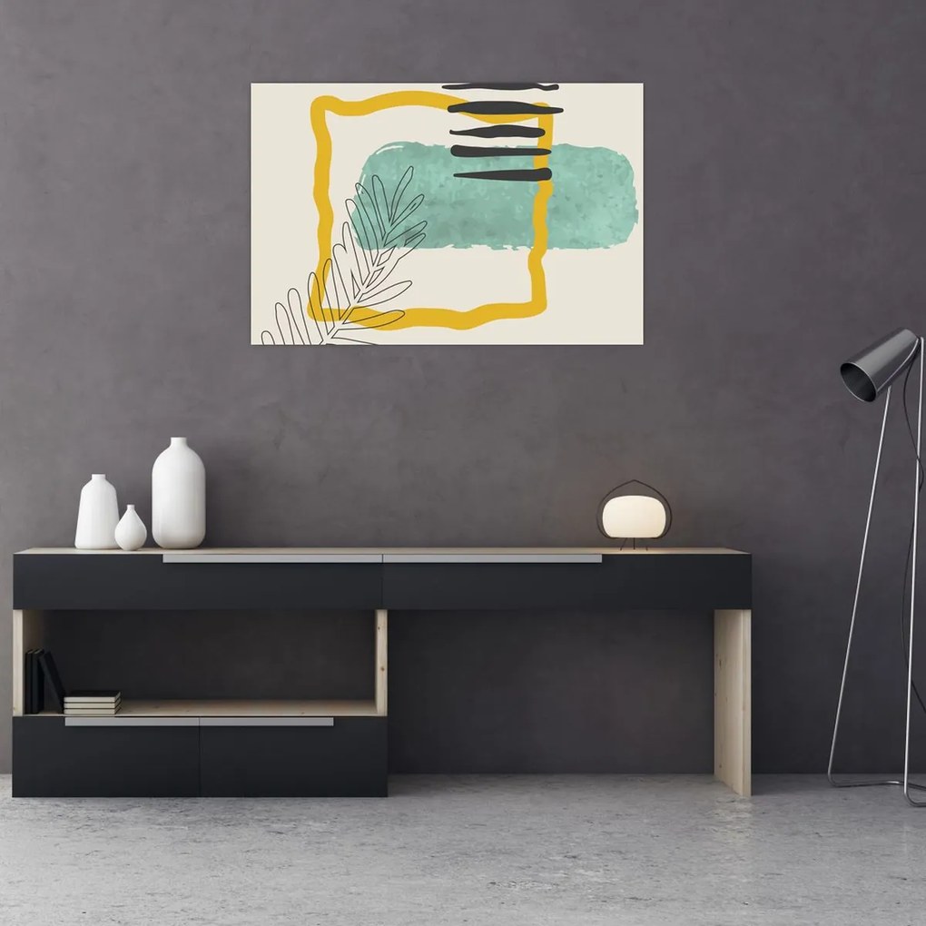 Obraz - Abstraktné listy N⁰2 (90x60 cm)