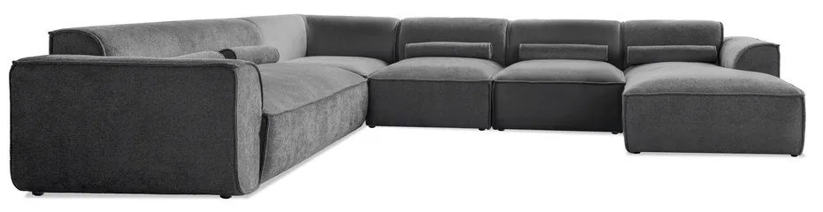 Sivá rohová pohovka (ľavý roh/do tvaru "U") Flex Felix – Miuform
