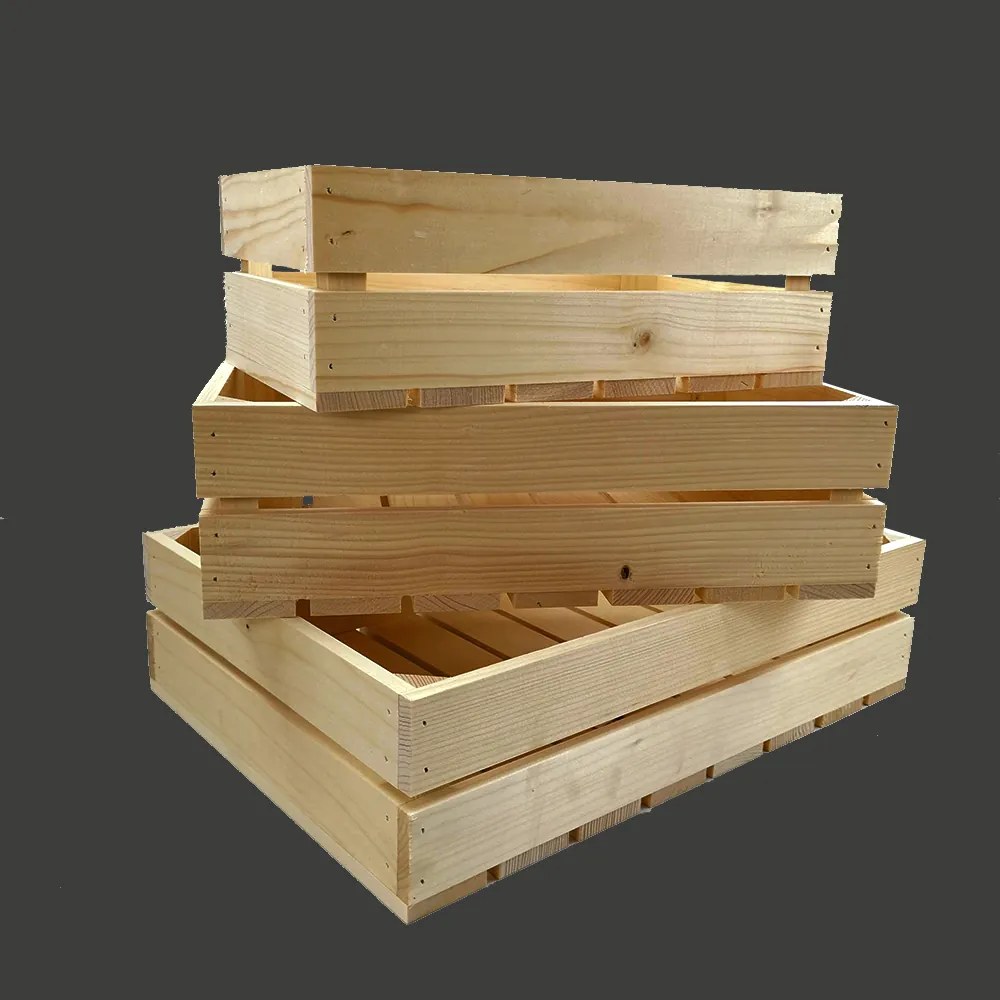 AMADEA Drevené debničky - sada 3 debničiek z masívneho dreva, 3 veľkosti