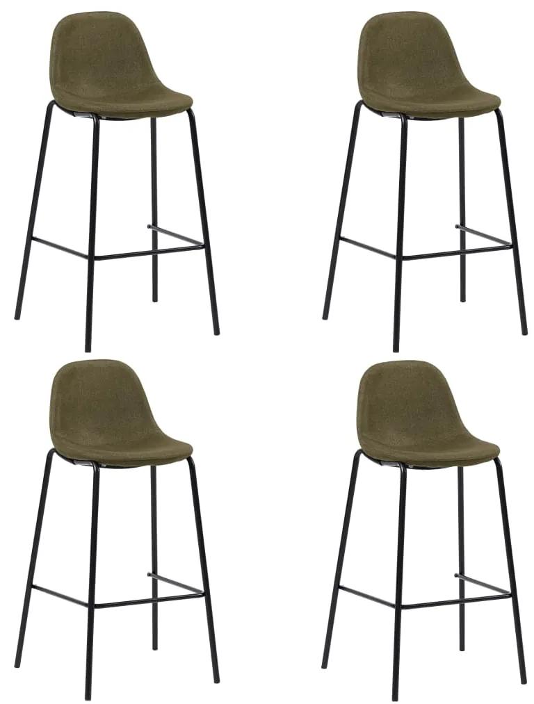 vidaXL Barové stoličky 4 ks, hnedé, látka