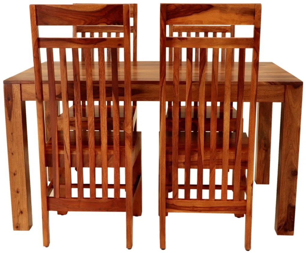 furniture-nabytek.cz - Malý jídelní set pro 4 osoby z indického masivu palisandr