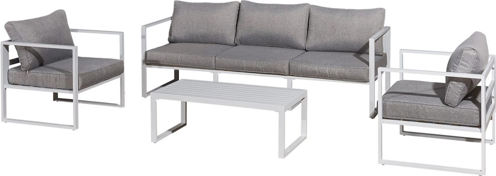 Súprava záhradného nábytku MOSTRARE GRANDE, biely hliník