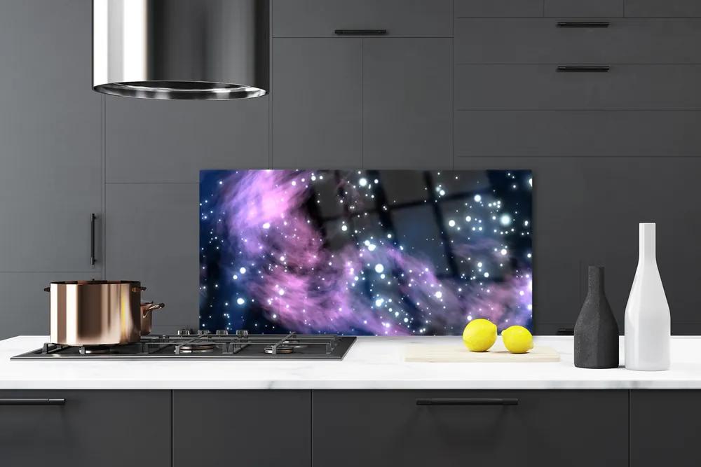 Sklenený obklad Do kuchyne Abstrakcia vesmír art umenie 100x50 cm