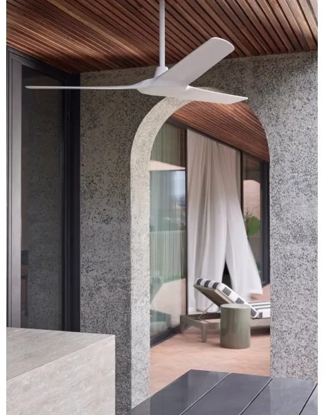 Lucci Air 21321549 - Stropný ventilátor ABYSS pr. 142 cm IP66 biela + DO