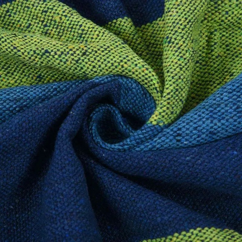 Bluegarden, závesná hojdacia sieť s drevenou oporou pre 2 osoby 150x210cm Hammock 400257A, modrá, OGR-09017