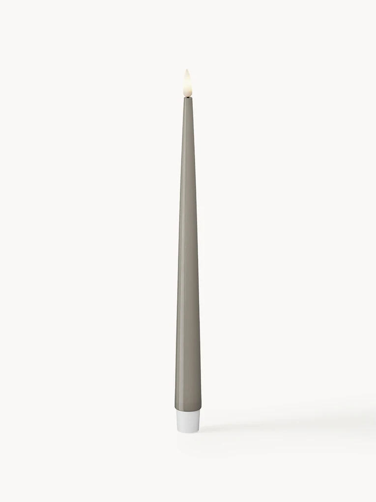 Ručne vyrobené dlhé LED sviečky Real Flame, V 28 cm, 2 ks