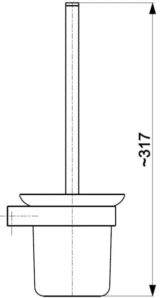 KFA Armatura 864-031-81 - Nástenná WC štetka matná čierna