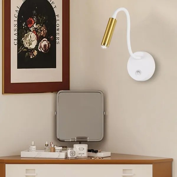 Brilagi - LED Stmievateľná flexibilná nástenná lampa MAYA 1xG9/4W/230V biela/zlatá