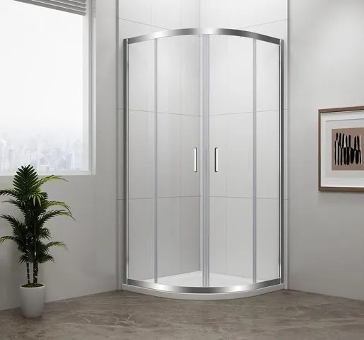 Polysan Easy sprchový kút štvrťkruh 90x90 cm EL2615