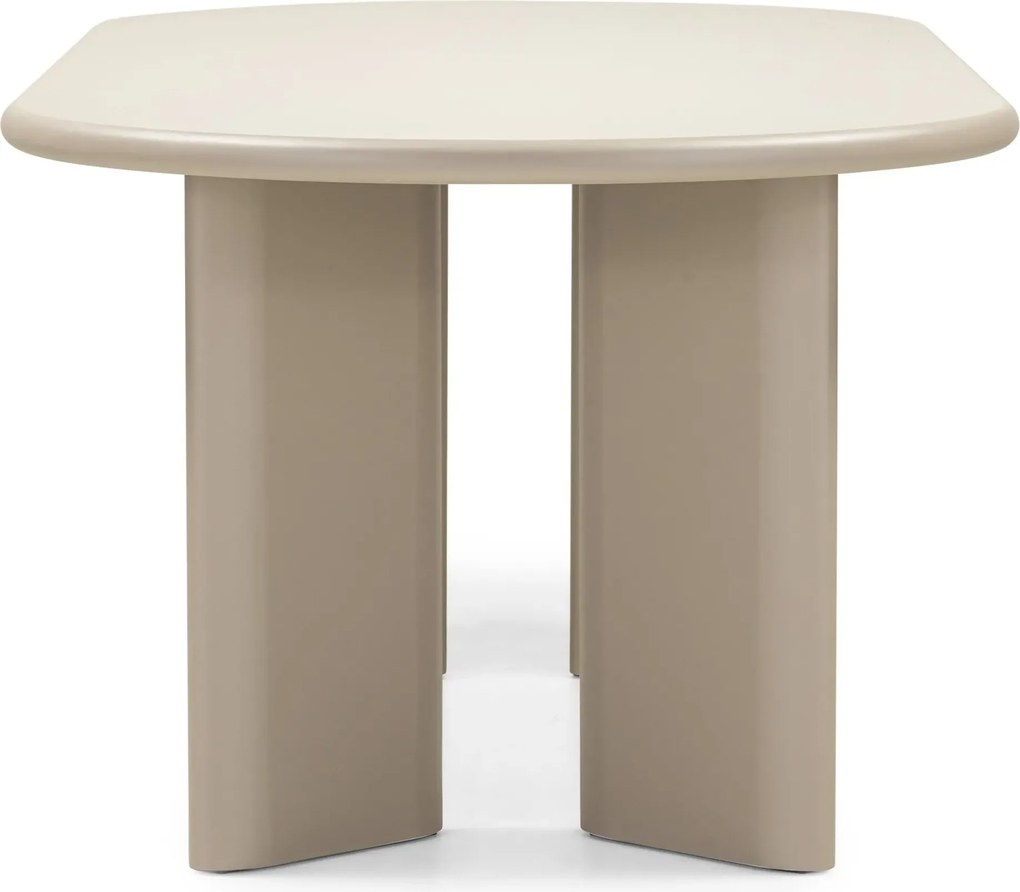 Jedálenský oválny stôl Lima 220 cm tmavobéžový