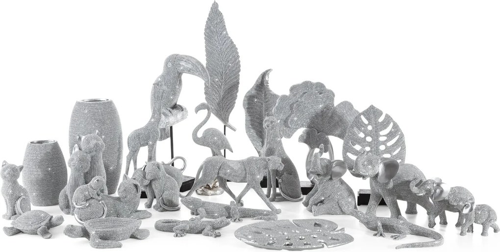 DEKORAČNÁ SOŠKA ELDO 19X9X12 CM STRIEBORNÁ