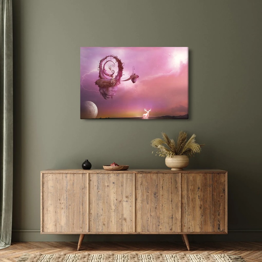 Obraz - Víla na plávajúcom ostrove (90x60 cm)