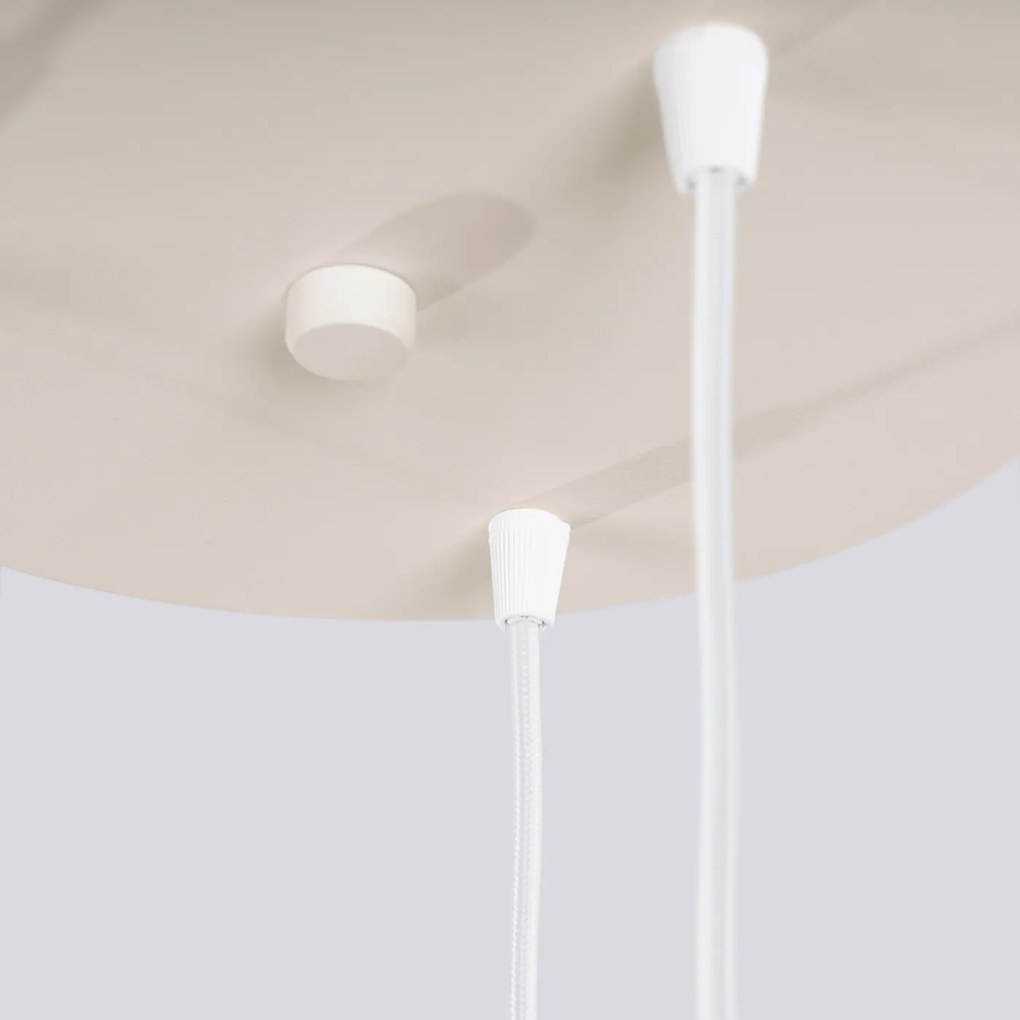 Závesné svietidlo Halo, 3x biele sklenené tienidlo, be, o