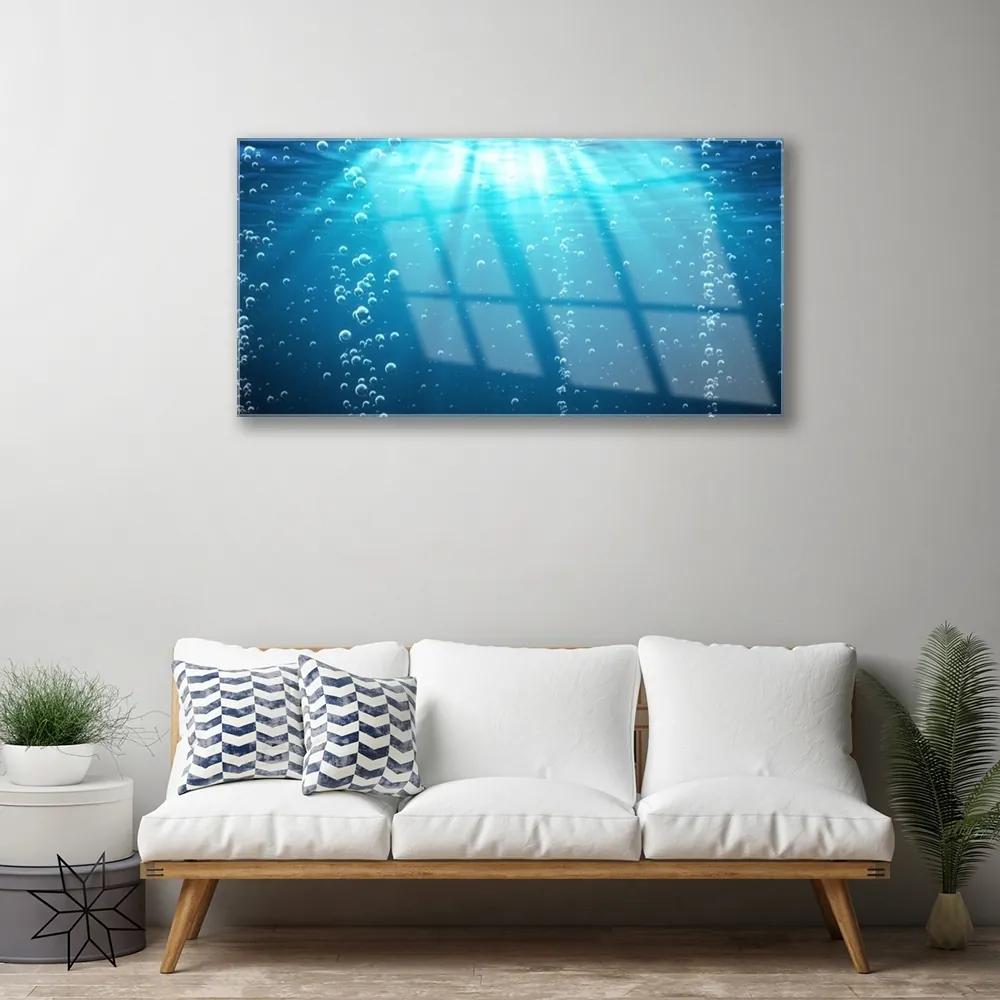 Obraz na skle Voda umenie 100x50 cm