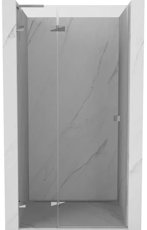 Mexen, Mexen Lunar L Otočné ľavé sprchové dvere 115 cm, transparentné, chróm - 834L-115-000-01-00-L