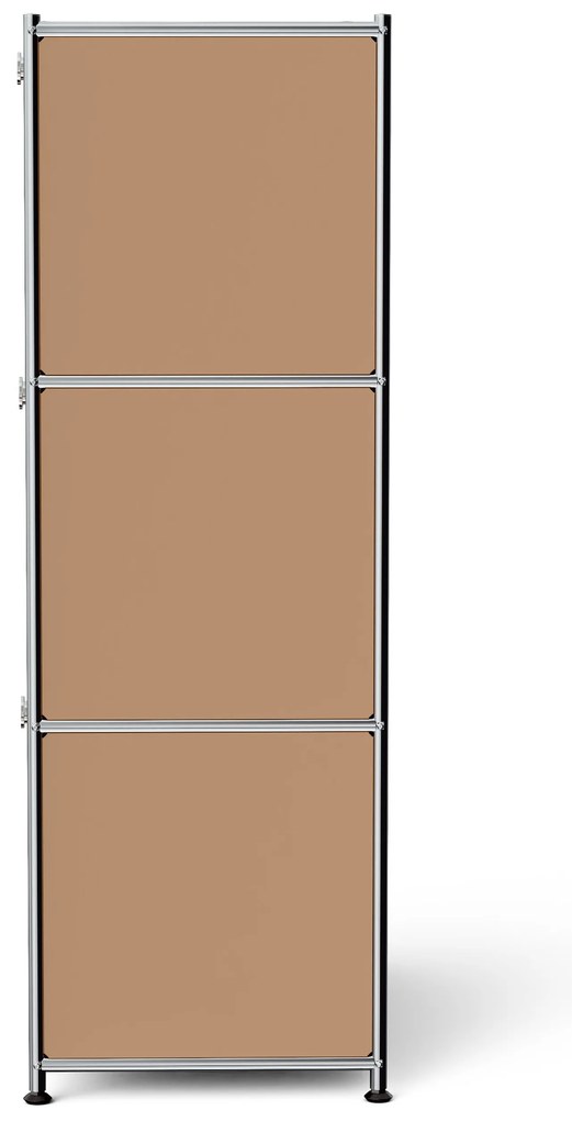 Kovová komoda »CN3« s 3 výklopnými priečinkami, karamelová