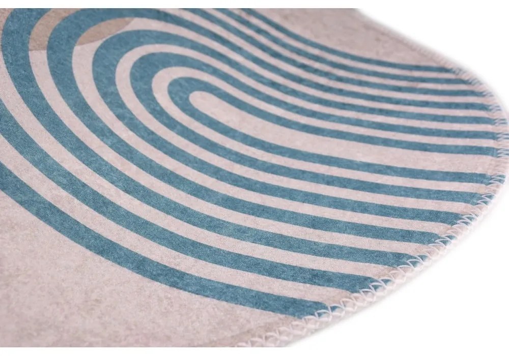 Modrý/sivý okrúhly koberec ø 160 cm - Vitaus