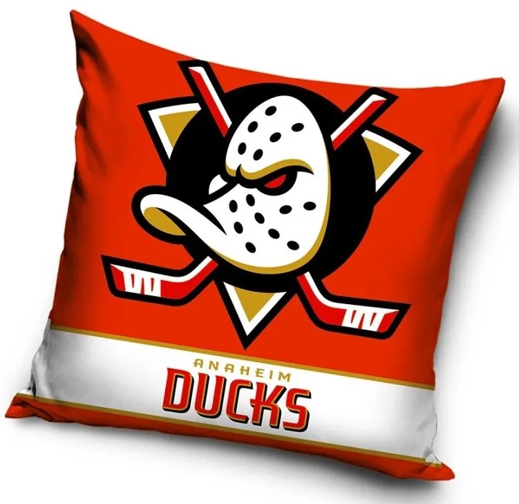 Vankúšik NHL Anaheim Ducks Orange Mask 40x40 cm