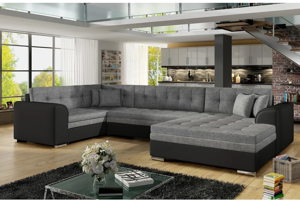 Rozkladacia sedačka do U DARINA, 340x73x190, sawana 21/soft 11, pravý roh