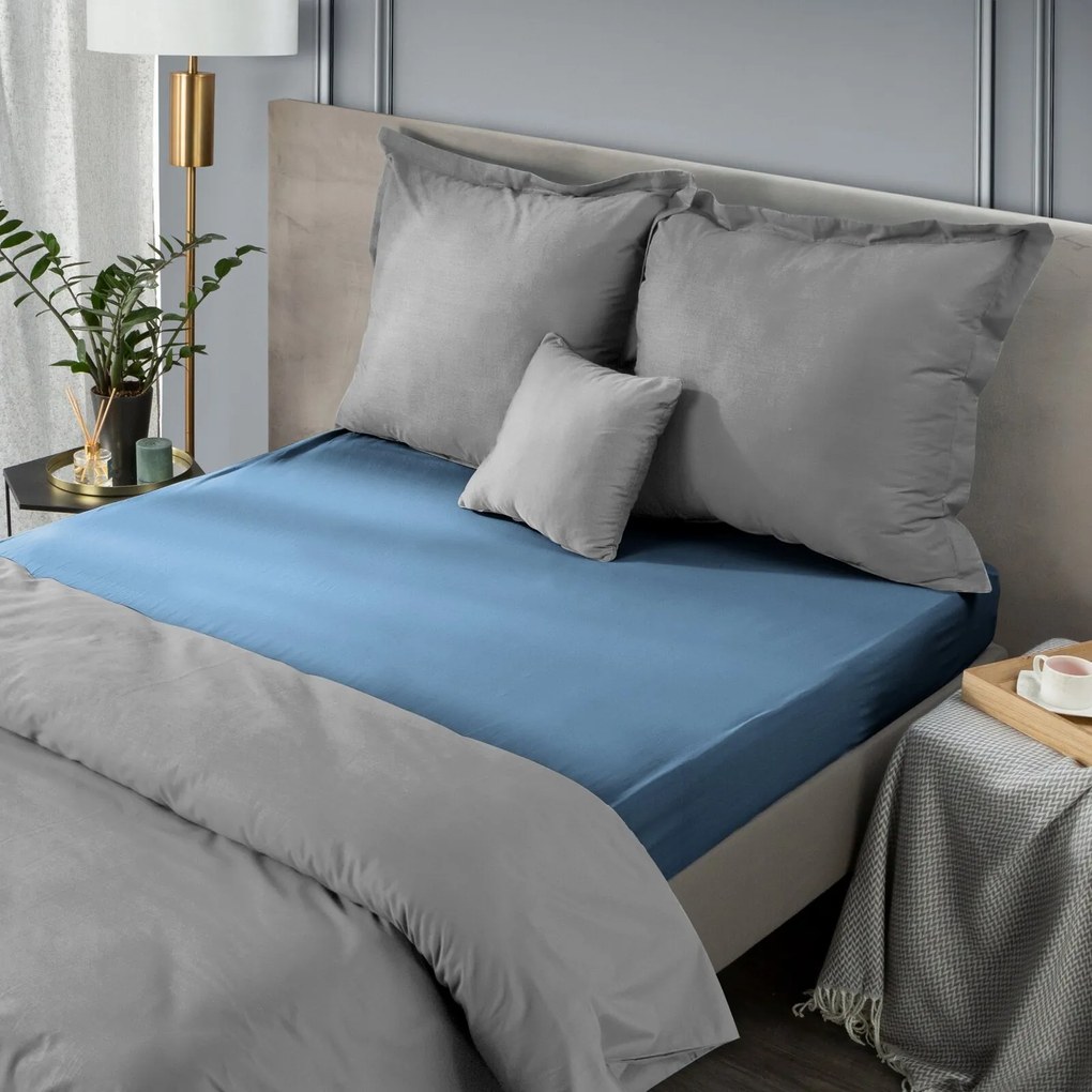 MAKOSATÉNOVÉ PRESTIERADLO NOVA 160X200 CM, VÝŠKA 30 CM TMAVOMODRÉ