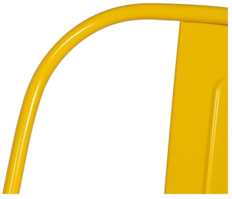 Žlté kovové jedálenské stoličky v súprave 2 ks – Ixia