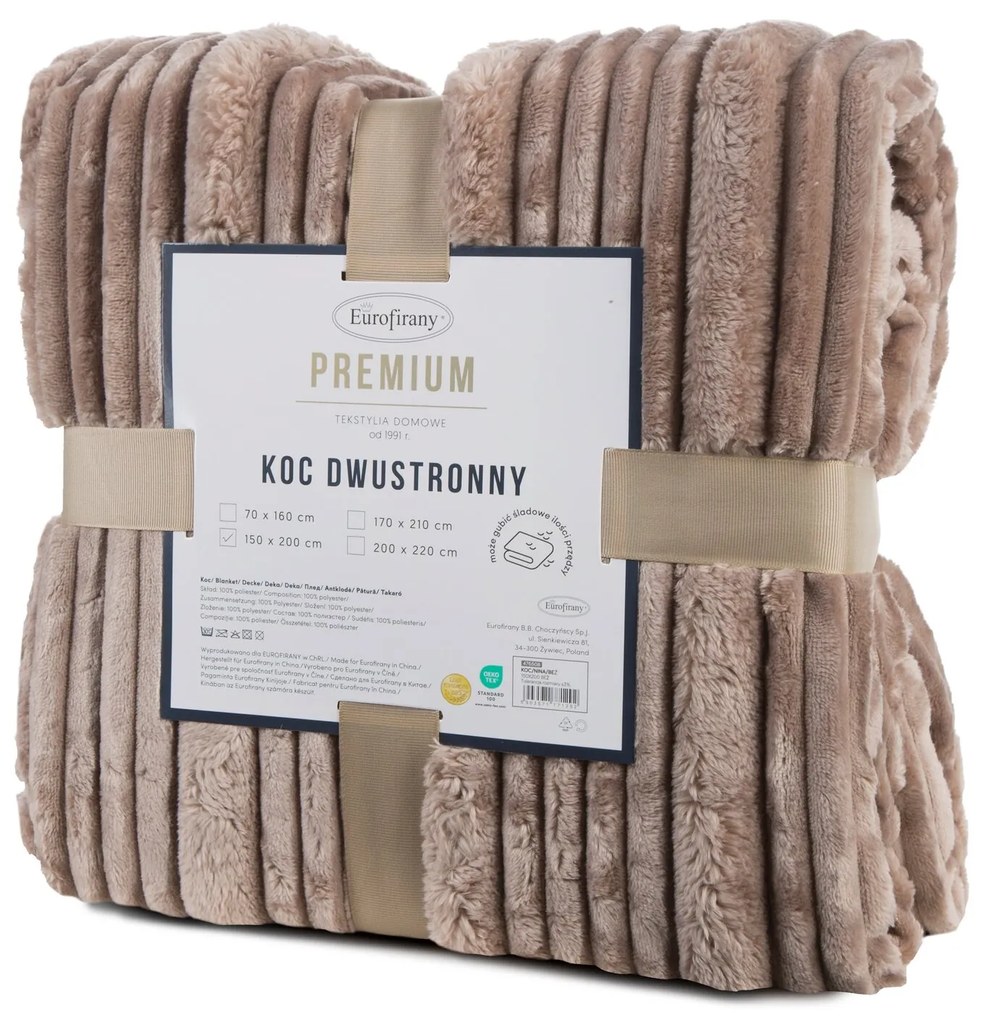 FLANELOVÁ DEKA NINA 150X200 CM BÉŽOVÁ