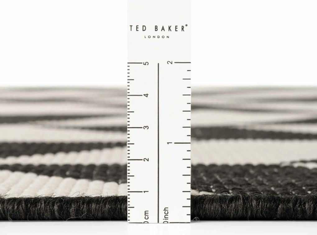 Ted Baker, Kusový koberec Ted Baker Haringey 106378 Black White, 160x230, čiernobiela, chodba / predsieň