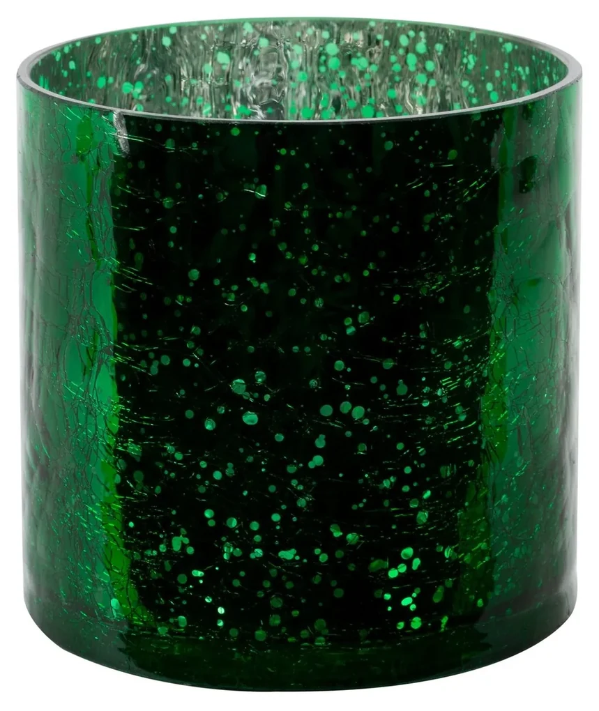 DEKORAČNÝ SKLENENÝ KVETINÁČ VERRE3 (3) (FI) 12X12 CM ZELENÉ