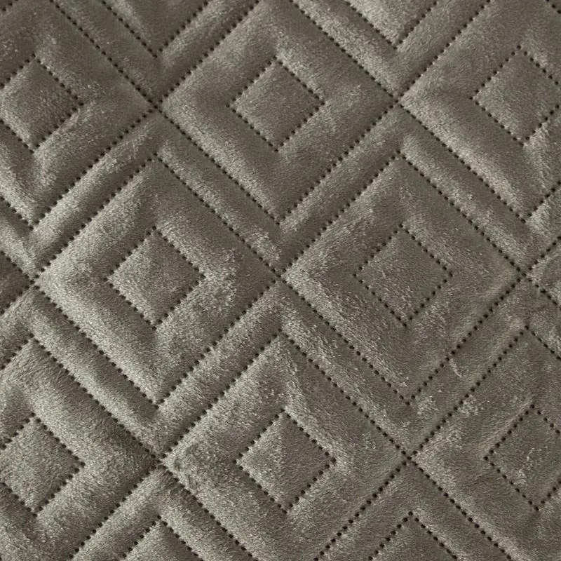 EUROFIRANY prehoz na posteľ z mäkkého zamatu 220 cm x 240 cm tmavobéžová 100 % polyester Rozmery textílií: 220 cm x 240 cm