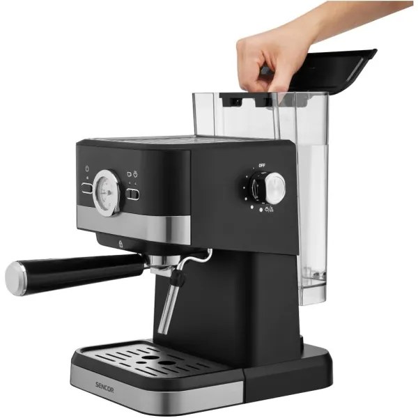 Sencor pákový espresso kávovar 1050W/230V čierny/matný chróm