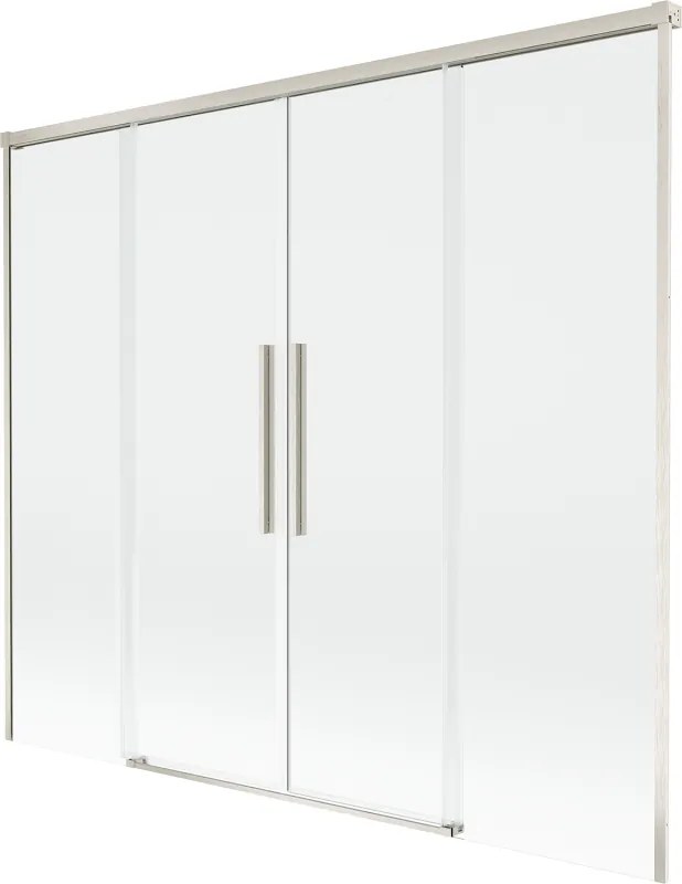 Mexen Rox, 2-krídlová posuvná vaňová zástena 180 x 150 cm, 8mm číre sklo, oceľový profil, 8C9-180-002-97-00