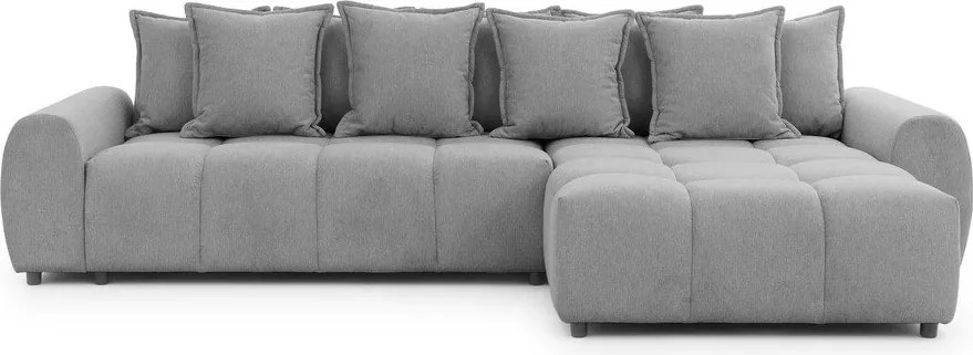 Sivá rohová pohovka (pravý roh/s leňoškou) Albane – Ropez