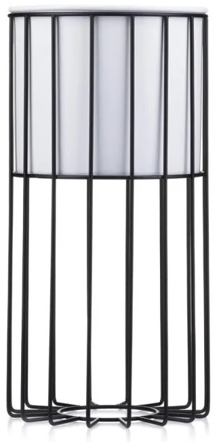 Kvetináč na stojane LOFT III 42 cm čierny/biely